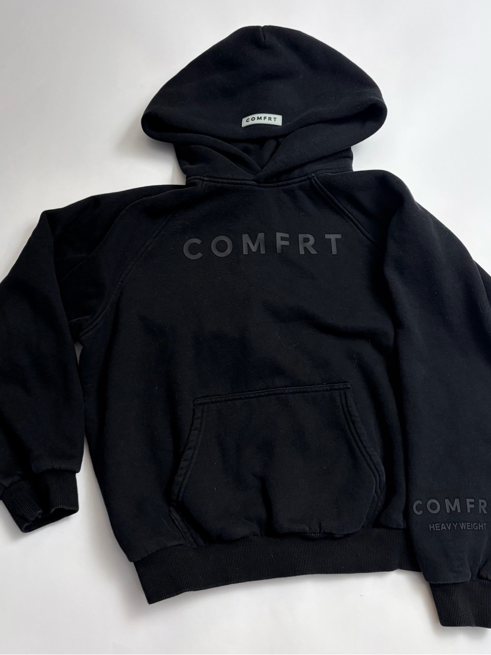 Kids Black COMFRT Heavy Weight Hoodie Sweatshirt XL